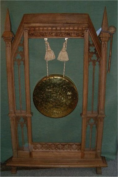 oak victorian gothic dinner gong