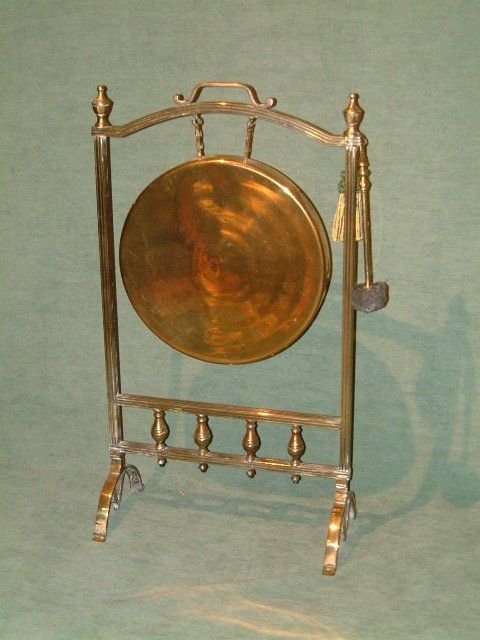 edwardian brass dinner gong