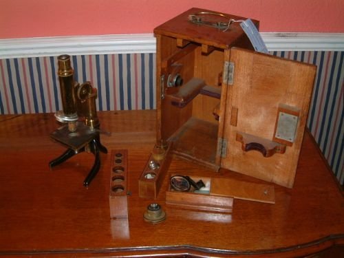 antique microscope by weiss