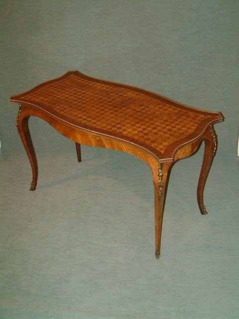 louis 14th style parquetry coffee table