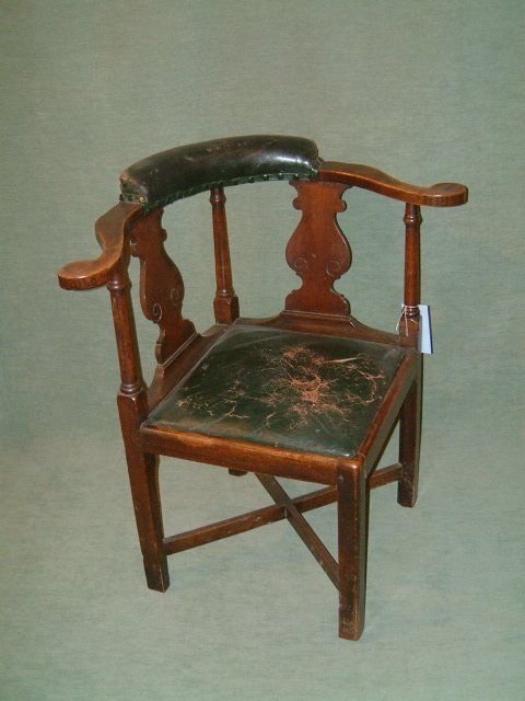 18th century georgian mahogany corner chair