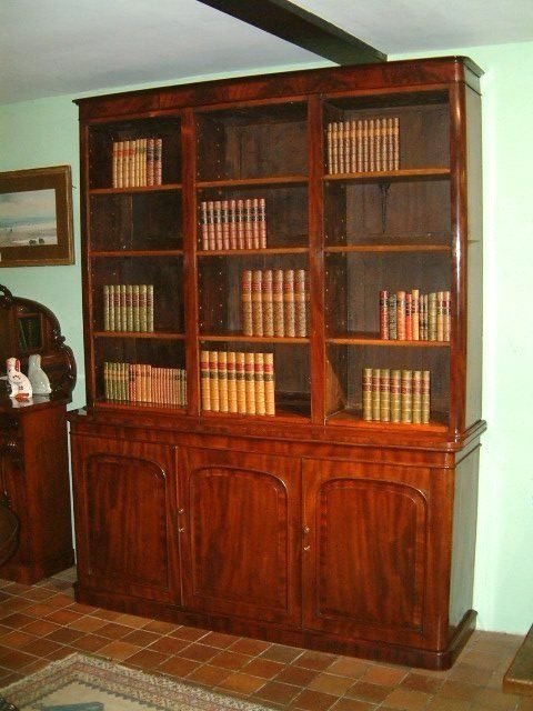 victorian mahogany library bookcase