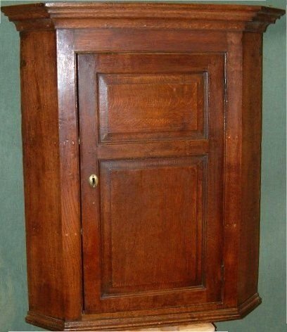 georgian oak corner cupboard c1800