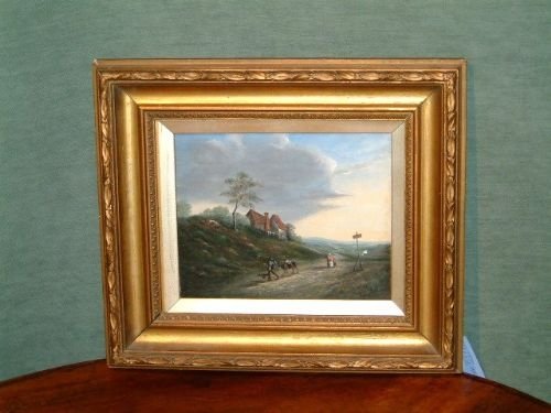 19th century oil on canvas pastoral scene