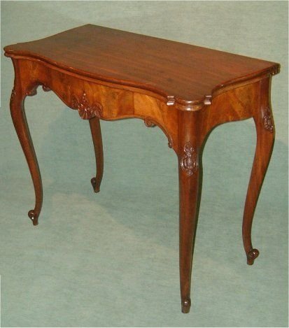 victorian cabriole leg mahogany tea table