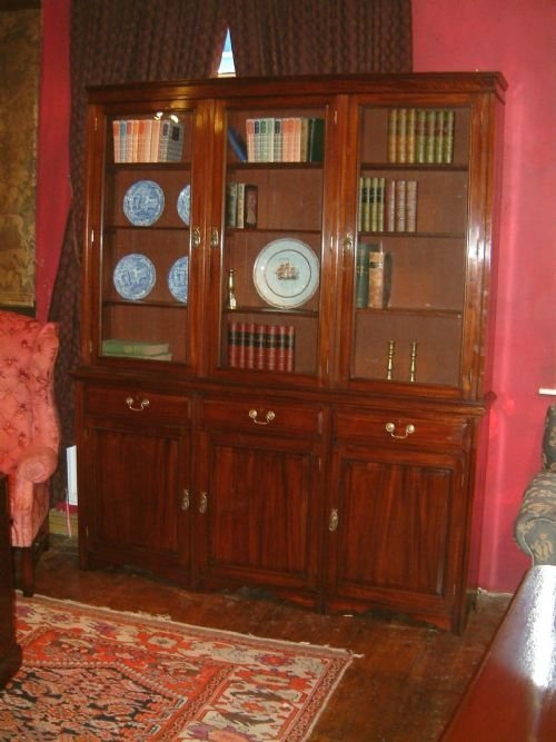 edwardian mahogany library bookcase by maple co
