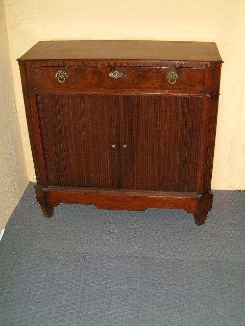 mahogany tambour side cabinet c1830 possibly dutch