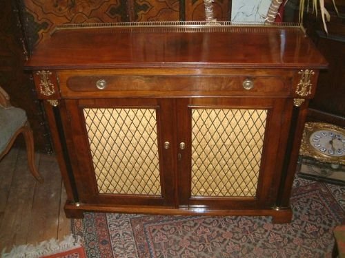victorian empire style side cabinet
