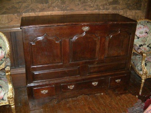 18th century oak mule chest