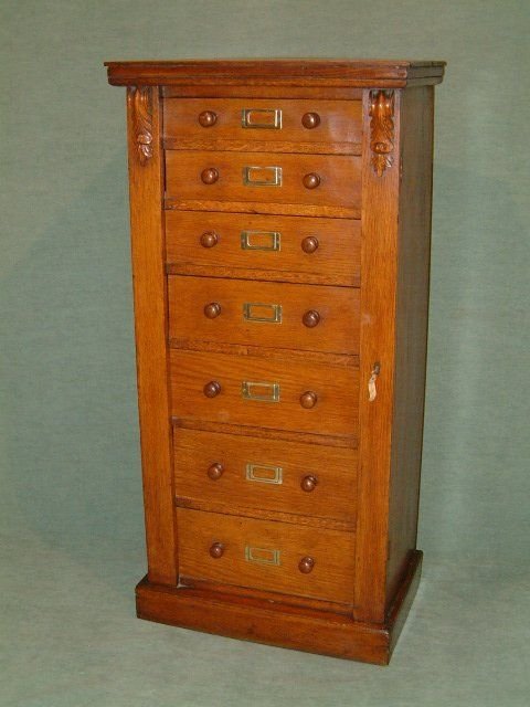 19th century oak wellington chest