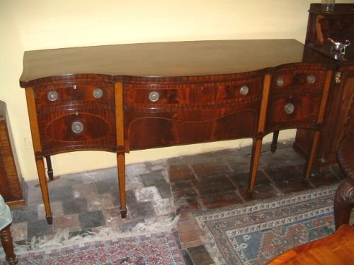 victorian mahogany inlaid heppelwhite style sideboard
