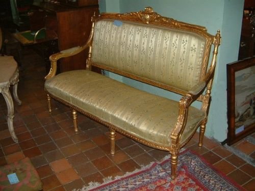 mid 20th century giltwood sofa