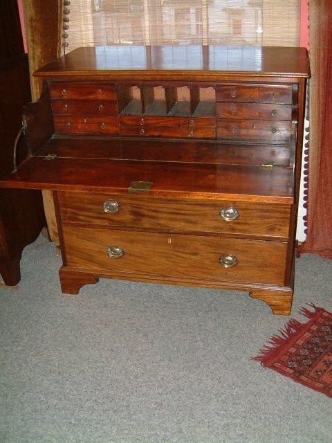 regency period mahogany secretaire chest of drawers