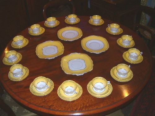 victorian 14 place tea set stamped t goode co south audley st london