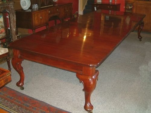 superb victorian mahogany extending dining table on cabriol legs
