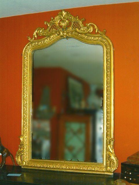 victorian gilt overmantle mirror
