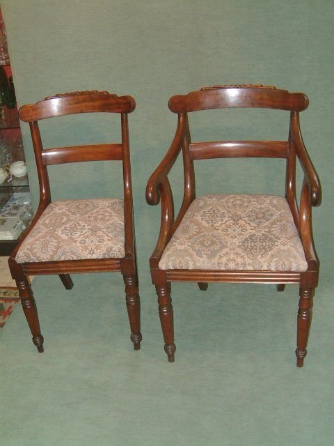 set of 8 william ivth mahogany dining chairs