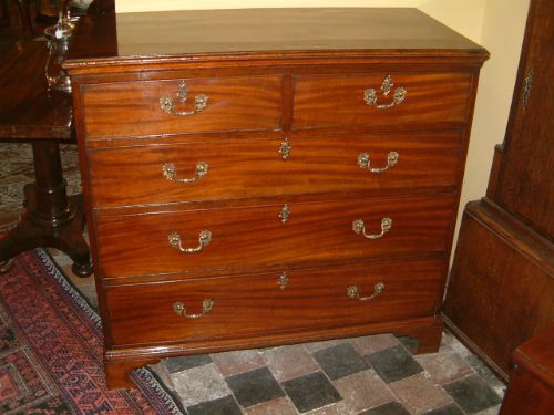 george 3rd mahogany crossbanded chest of drawers
