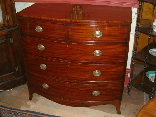george 3rd mahogany chest of drawers with kingwood crossbanded top