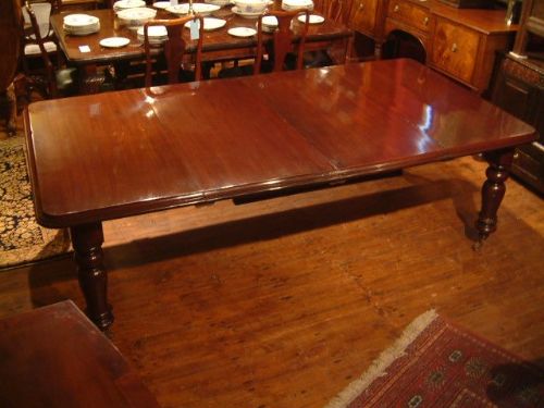 william 4th mahogany extending dining table with original leaves brass forks