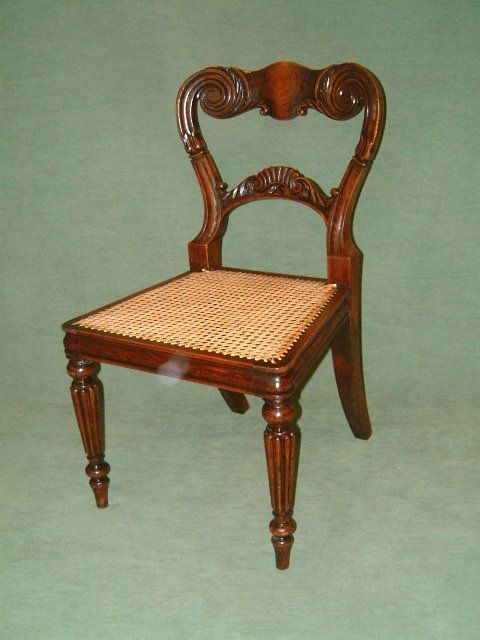 set of 6 william ivth simulated rosewood dining chairs