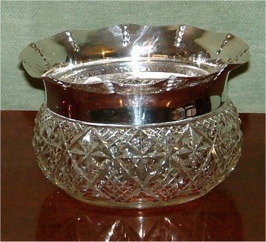 hallmarked silver cut glass bowl c1912 chester