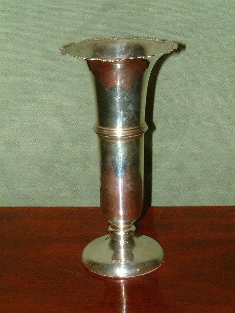 hallmarked silver vase birmingham c1925