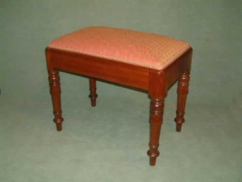 mahogany upholstered stool c1820