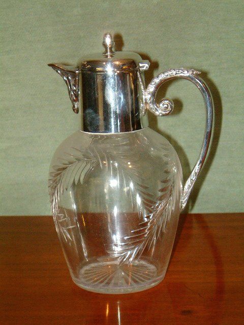 edwardian mappin webb silver plated claret jug