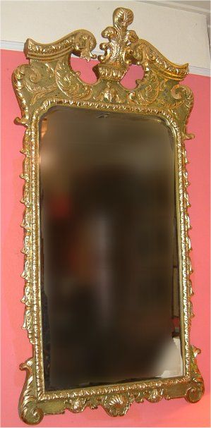 george 2nd style giltwood mirror c1940