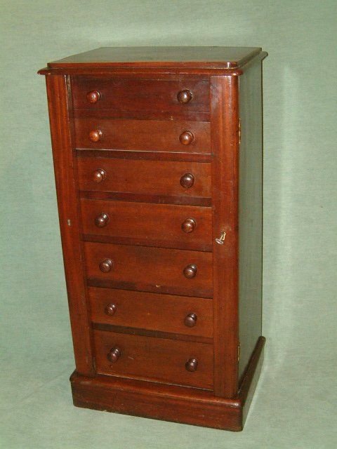 small 19th century mahogany wellington chest