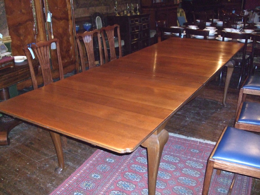 edwardian oak extending dining table