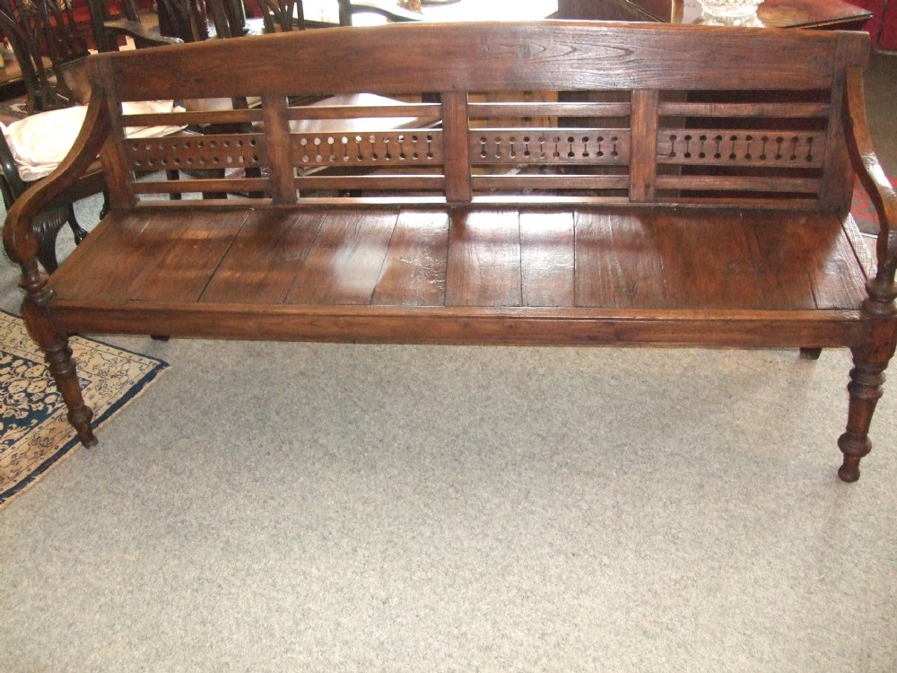 19th century colonial hall bench