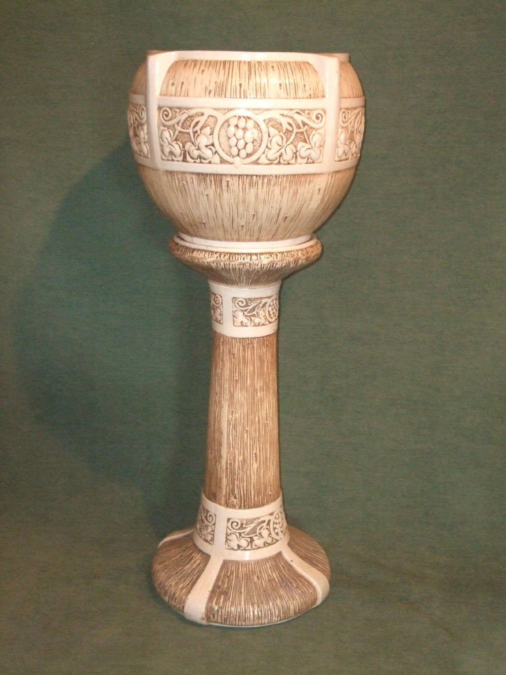 edwardian jardinire on stand made by bretby