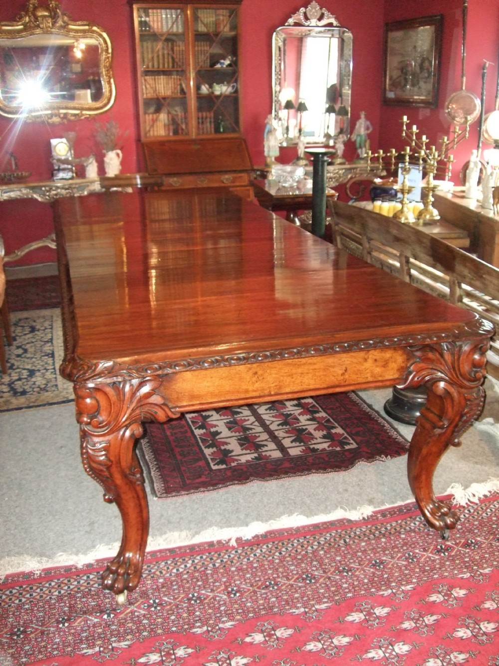 superb mahogany oak pollard oak extending dining table c1860