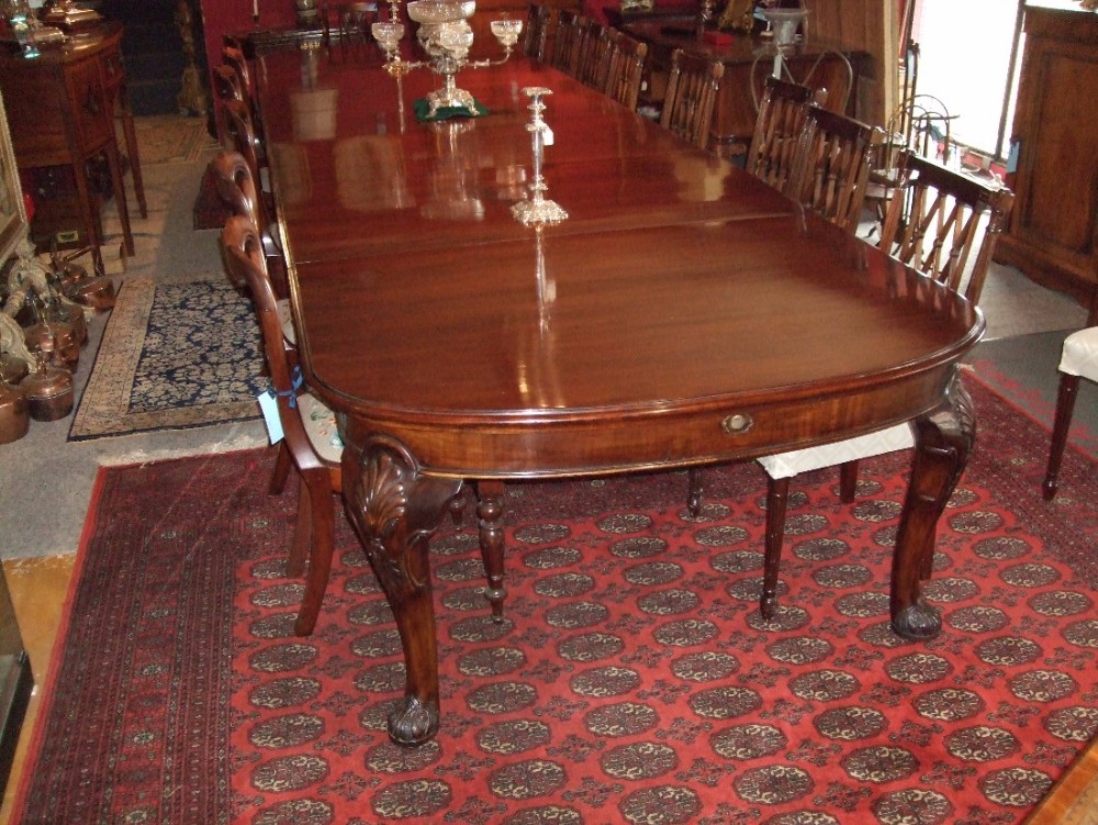 superb19thc mahogany extending dining table 16ft 6 long