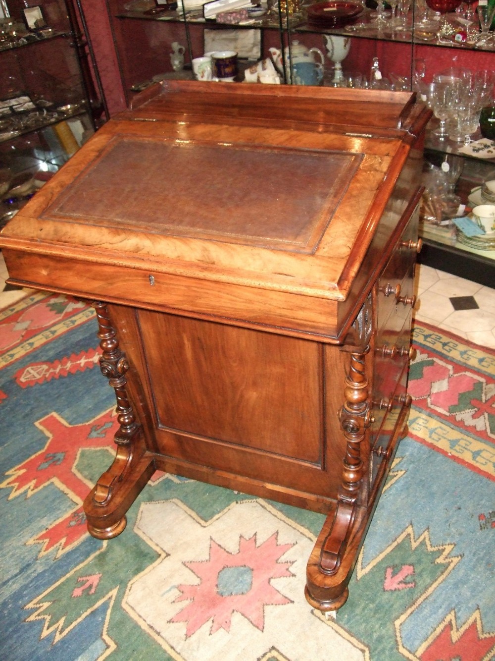 victorian walnut davenport desk