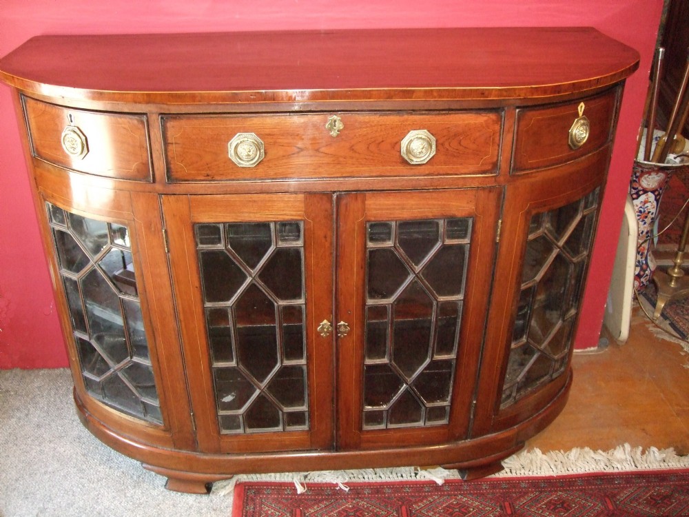 william 1vth mahogany inlaid side cabinet