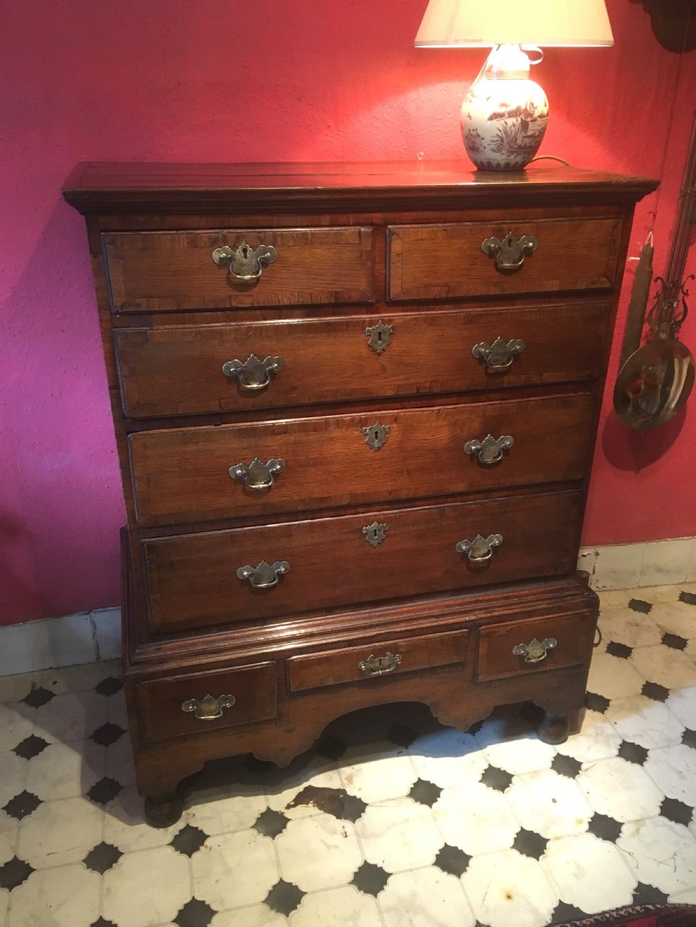 george 1st oak chest on chestprovenance stanley wdavies private collection