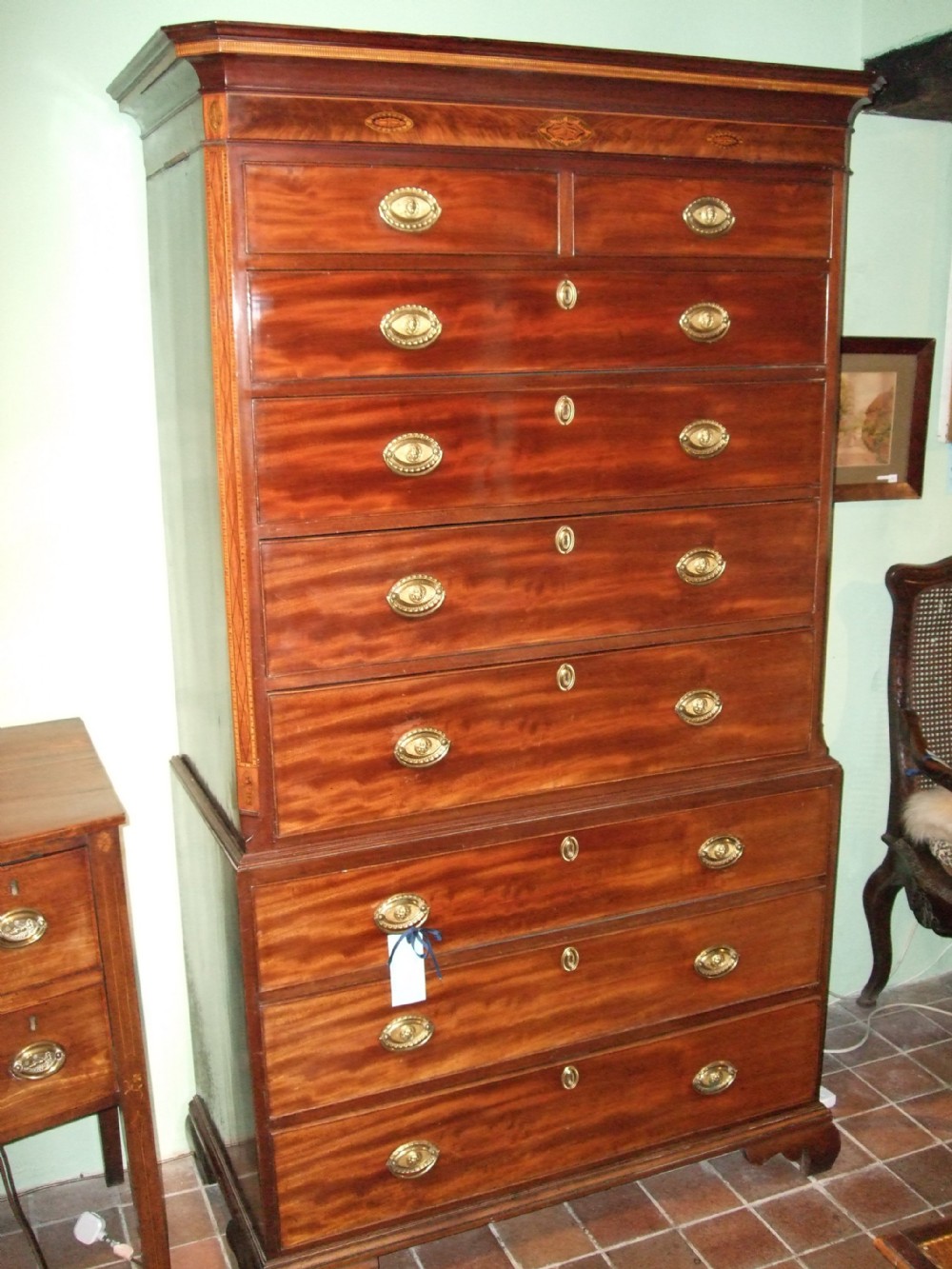 fine 18thc mahogany chest on chestchanel islands