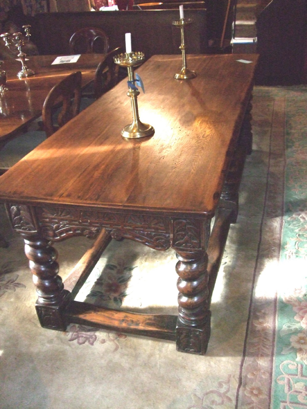 19thc oak refrectory table