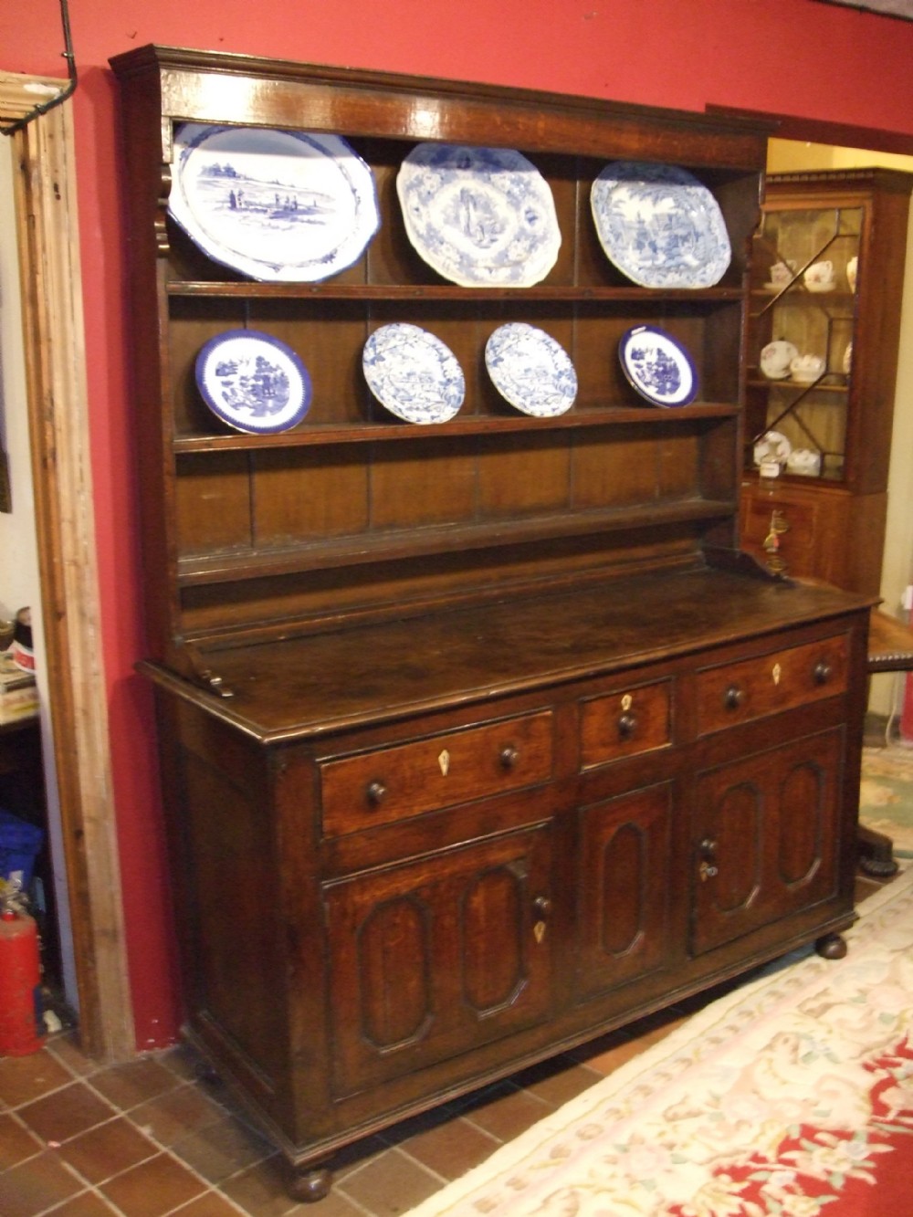 georgian oak dresser with plate rack c1780does not include china