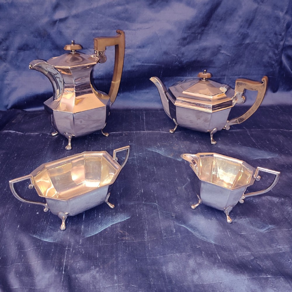 4 piece silver tea service c1934 sheffield