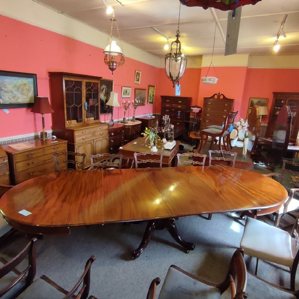 mahogany circular extending dining table c1830