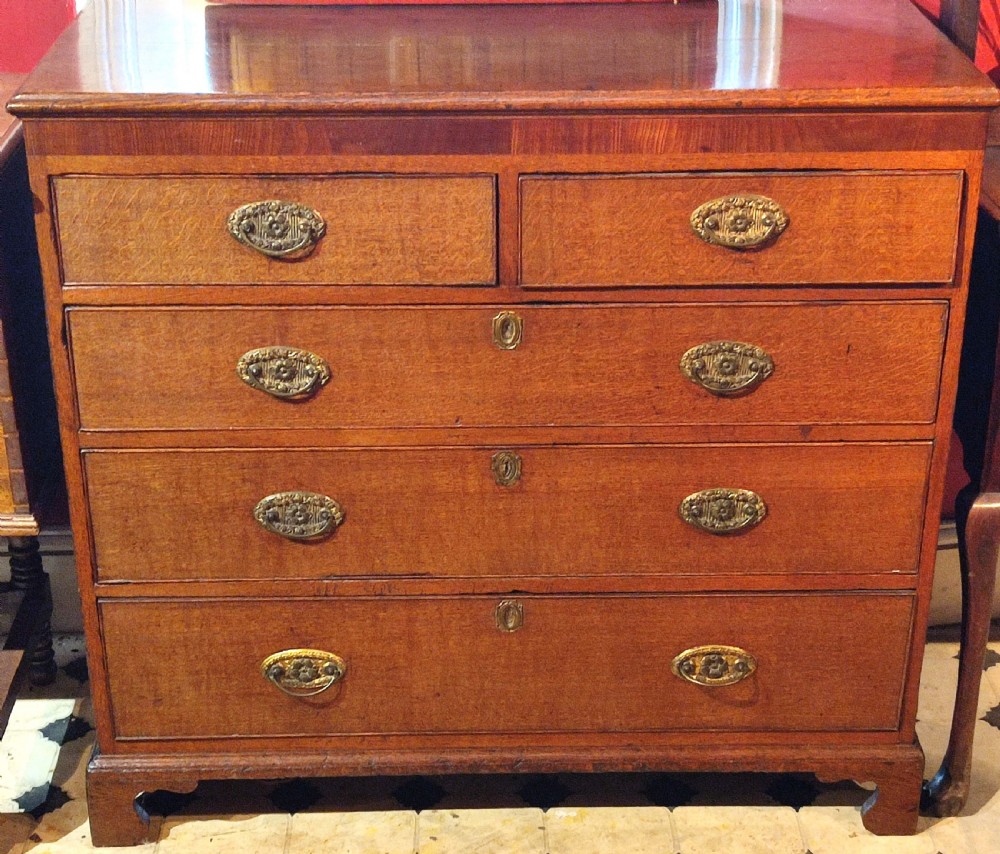 18thc oak chest of drawers