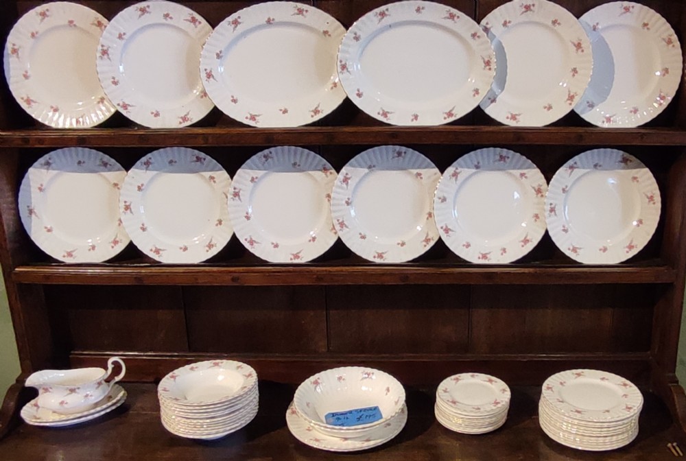 vintage dinner service richmond china rose time