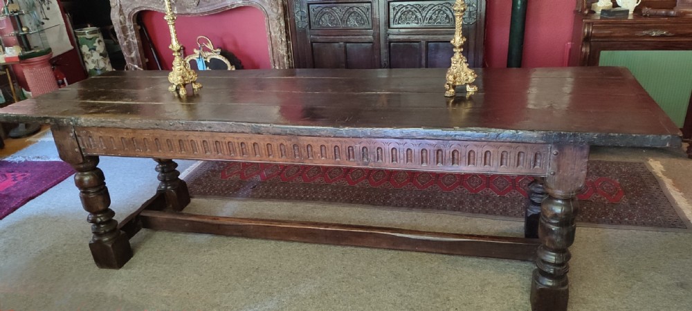tudor period c15901630 oak refectory original top to base