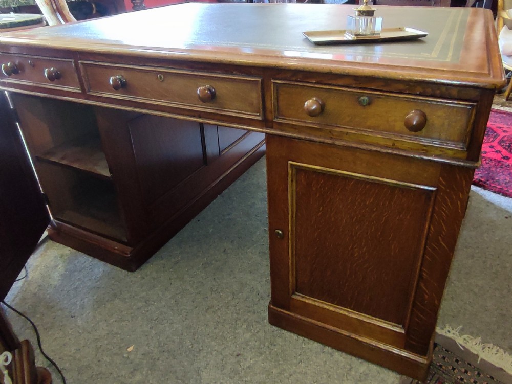 19thc oak partners desk